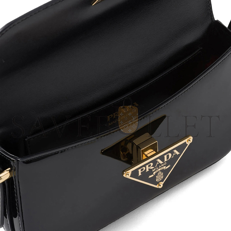 Pra*a logo-plaque leather shoulder bag 1bd339 (20.5*10.5*4cm)